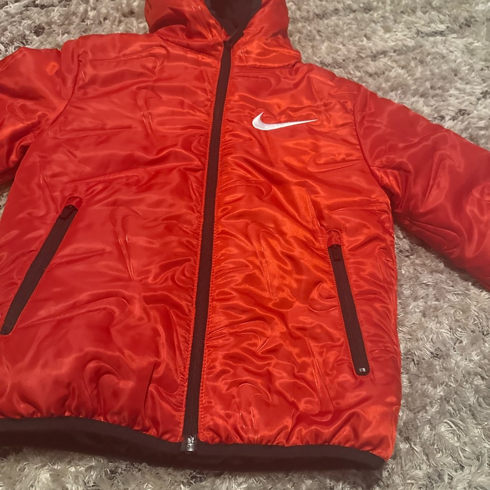 Nike Bright Red Jacket with White Logo